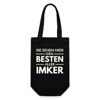 Sie sehen hier den Besten aller Imker - Geschenkbeutel für Flaschen - Schwarz - Vorne