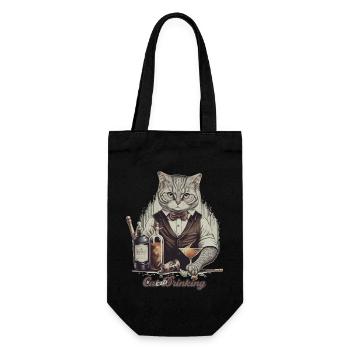 Cat Keeper - Geschenkbeutel für Flaschen - Schwarz - Vorne