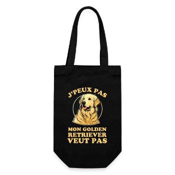 Chien de race golden retriever - Sac à bouteille - noir - Devant