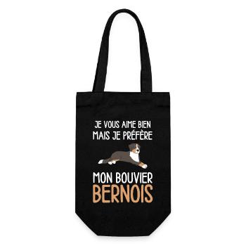 Je préfère mon bouvier bernois - Sac à bouteille - noir - Devant