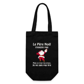 Le père Noël n existe pas - Sac à bouteille - noir - Devant