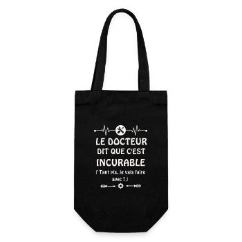 Amour fou du bricolage - Sac à bouteille - noir - Devant