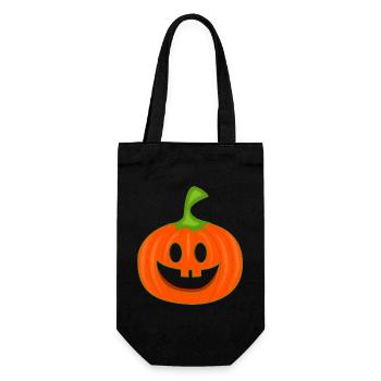 Colored pumpkin Halloween - Gift Bag for Bottles - black - Front