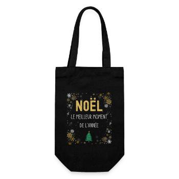 Noël le meilleur moment de l année - Sac à bouteille - noir - Devant