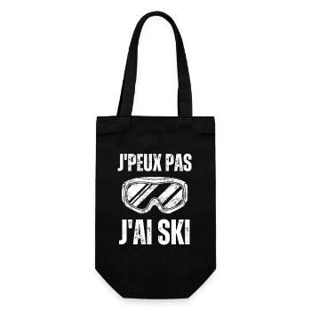 Humour ski skieur 1 - Sac à bouteille - noir - Devant
