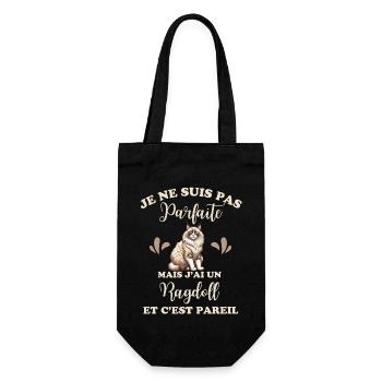 Chat doux Ragdoll - Sac à bouteille - noir - Devant