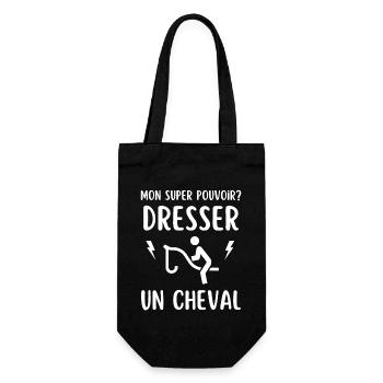 dressaga équitation cheval poney 2 - Sac à bouteille - noir - Devant