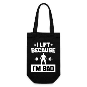 I Lift Because I'm Sad workout Joke motivation gym - Sac à bouteille - noir - Devant