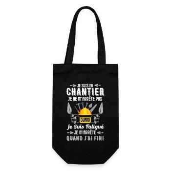 Humour chantier construction maçon 1 - Sac à bouteille - noir - Devant