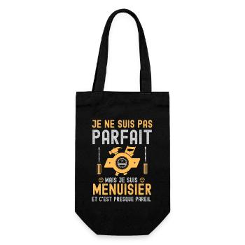 Menuisier menuiserie - Sac à bouteille - noir - Devant