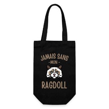 Jamais sans mon chat ragdoll 2 - Sac à bouteille - noir - Devant