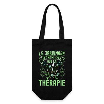 Le jardinage est Moins cher que la thérapie - Sac à bouteille - noir - Devant