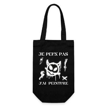 I can't I have humor painting - Gift Bag for Bottles - black - Front