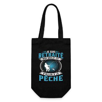 Je suis retraité mon boulot est d'aller à la pêche - Sac à bouteille - noir - Devant