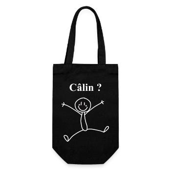 Fais moi un câlin - Sac à bouteille - noir - Devant