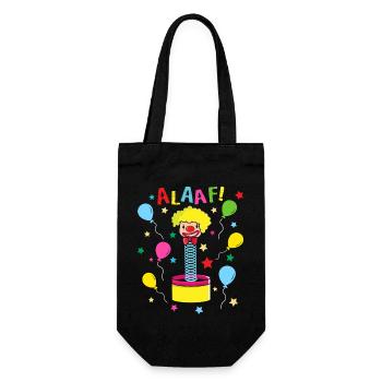 Alaaf Clown Kostüm Karneval lustig Luftballons - Geschenkbeutel für Flaschen - Schwarz - Vorne