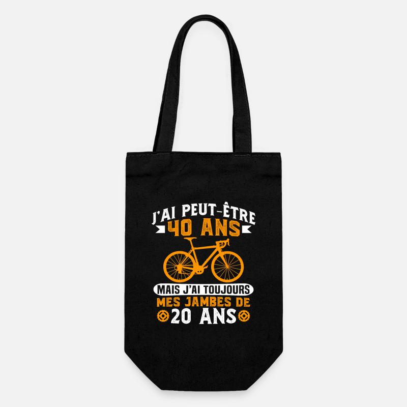 Anniversaire 40 ans pour un cycliste cadeau vélo - Sac à bouteille - noir