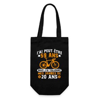 Anniversaire 59 ans pour un cycliste cadeau vélo - Sac à bouteille - noir - Devant