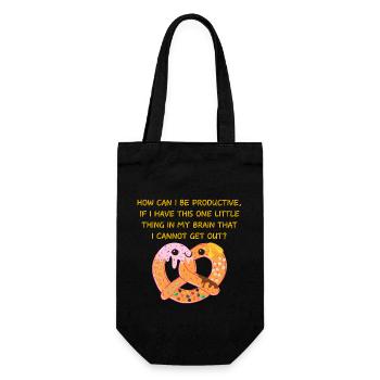 Productivity Pretzel . Patisserie - Gift Bag for Bottles - black - Front
