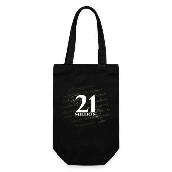 21 Million Bitcoin Tshirt Satoshi Nakamoto - Gift Bag for Bottles - black - Front