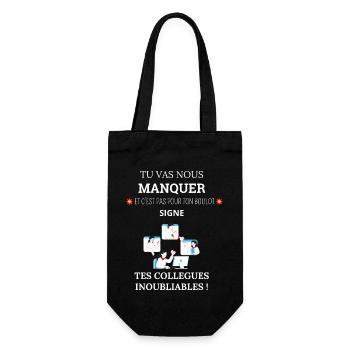 Collègue Départ humour - Sac à bouteille - noir - Devant