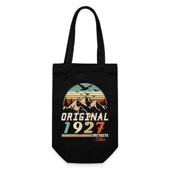 1927 Vintage Retro Birthday Vintage Gift - Gift Bag for Bottles - black - Front