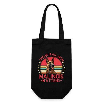 berger belge malinois chien doux - Sac à bouteille - noir - Devant