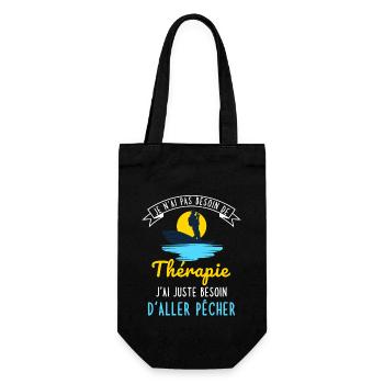 Pas besoin de thérapie je veux aller pêcher - Sac à bouteille - noir - Devant