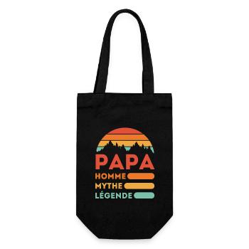Papa homme mythe légende - Sac à bouteille - noir - Devant