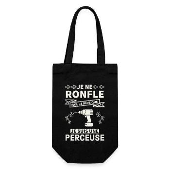 Idée cadeau bricoleur perceuse 2 - Sac à bouteille - noir - Devant