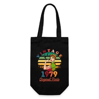 Vintage 1979 - Gift Bag for Bottles - black - Front