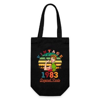 Vintage 1983 - Gift Bag for Bottles - black - Front