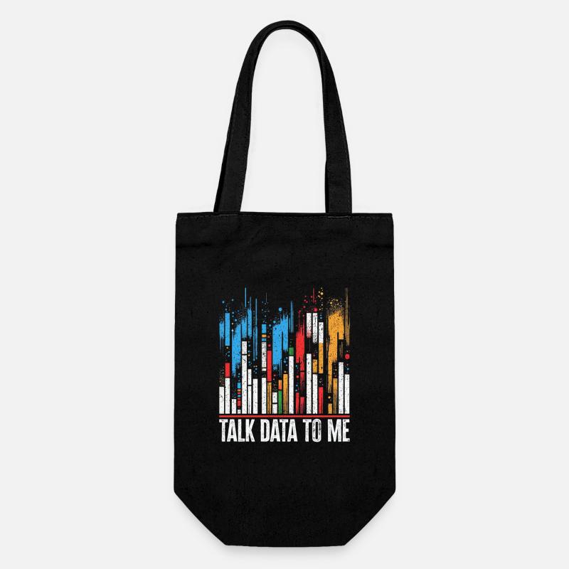 Talk Data To Me - Cadeau drôle d’analyste de données - Sac à bouteille - noir