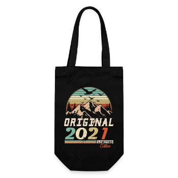 2021 vintage anniversaire rétro vintage cadeau - Sac à bouteille - noir - Devant