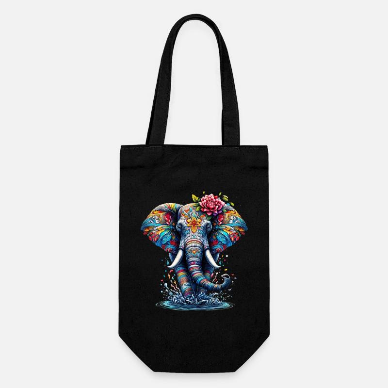 Elephant - Gift Bag for Bottles - black