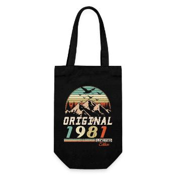 1981 vintage anniversaire rétro vintage cadeau - Sac à bouteille - noir - Devant