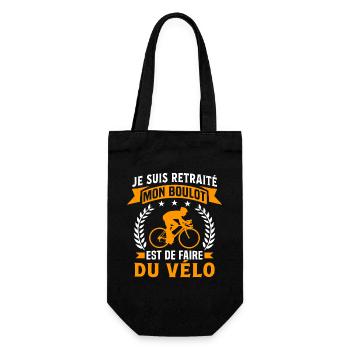 je suis retraité mon boulot est de faire du vélo - Sac à bouteille - noir - Devant
