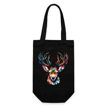 Deer - Gift Bag for Bottles - black - Front