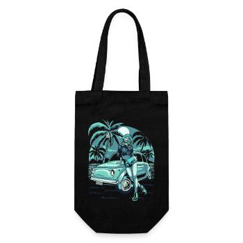 Été Lac Nature Flore Art Fleurs Mer Plage - Sac à bouteille - noir - Devant