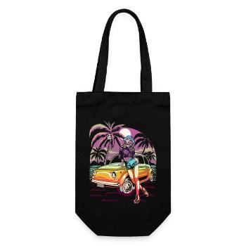 Été Lac Nature Flore Art Fleurs Mer Plage - Sac à bouteille - noir - Devant