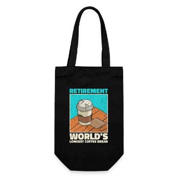 Retirement: Longest coffee break in the world - Gift Bag for Bottles - black - Front