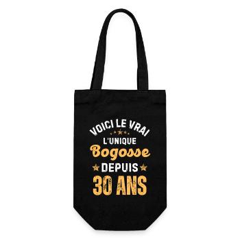 Le vrai l unique bogosse depuis 30 ans - Sac à bouteille - noir - Devant