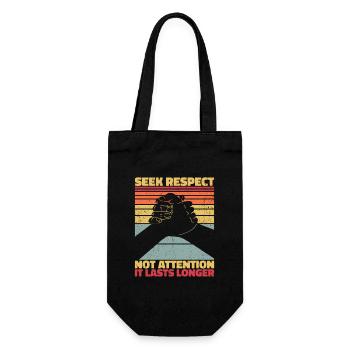 Loyalität, Respekt, Freundschaft - Motivation - Geschenkbeutel für Flaschen - Schwarz - Vorne