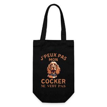 Je peux pas mon cocker ne veut pas - Sac à bouteille - noir - Devant