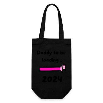 Daddy loading 2024 Girl - Geschenkbeutel für Flaschen - Schwarz - Vorne