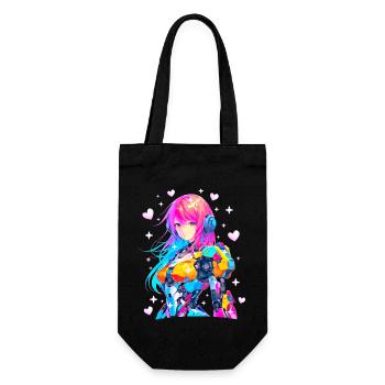 Mecha Anime Fille - Sac à bouteille - noir - Devant