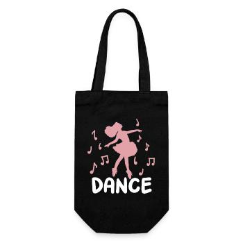 Ballett Tanzen Ballerina - Geschenkbeutel für Flaschen - Schwarz - Vorne