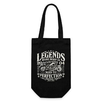 2004 Vintage Born Legends Birthday Motorcycle - Gift Bag for Bottles - black - Front