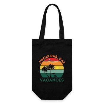 Je ne peux pas j ai vacances d été - Sac à bouteille - noir - Devant
