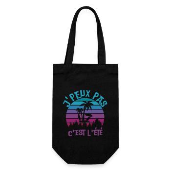 Rétro coucher de soleil été - Sac à bouteille - noir - Devant